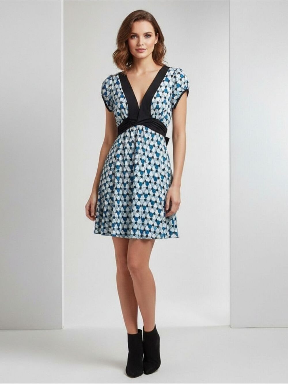 Tempted Babydoll Dress Medium Teal
